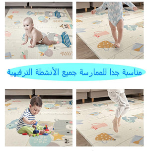 Tapis de jeu antidérapant pliable pour enfants, 200x180cm
