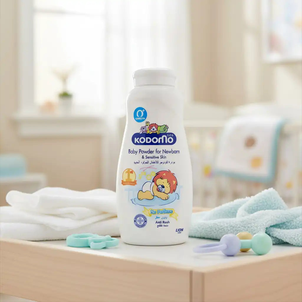 Kodomo Talc Bébé Sans Parfum 180g – Peaux Sensibles & Nouveau-né
