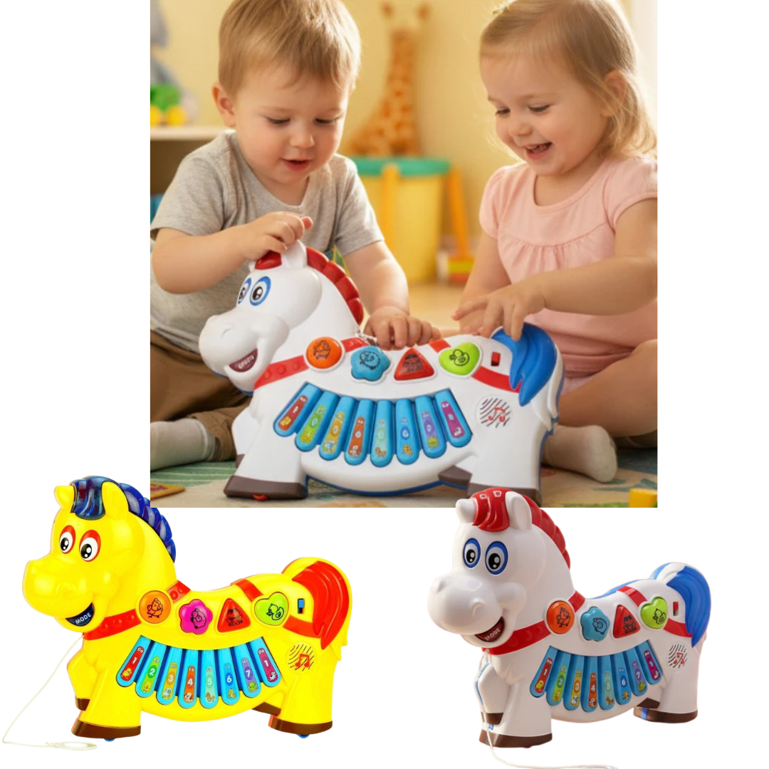 Piano Enfant en Forme de Cheval – Jouet Musical Éducatif