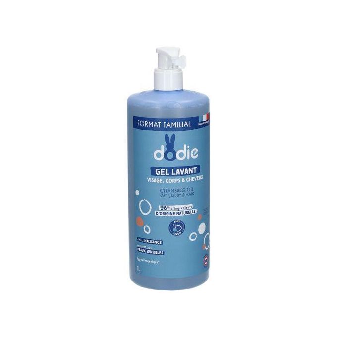 Dodie Gel Lavant 3 en 1 1L – Cheveux, Visage & Corps Bébé