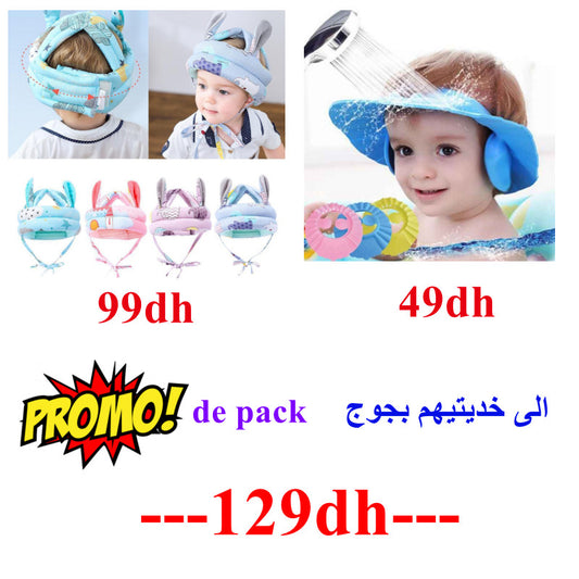 Protection de tête 360° + Baby Shower Cap