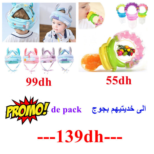 Protection de tête 360° + Sucette fruit avec cloche