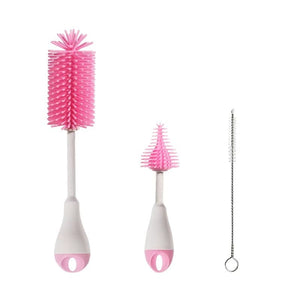 3 en 1 Brosse de Nettoyage Biberon Silicone – Tétine, Paille & Biberon