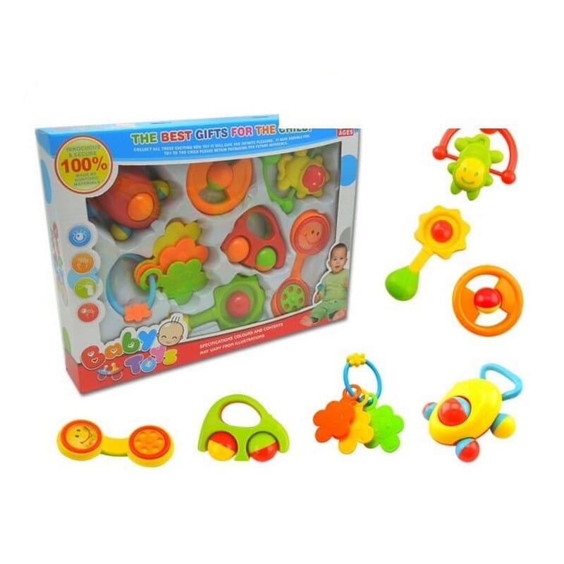 7 Pcs Jouets Hochets Bébé