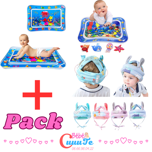 Pack Tapis d'eau Gonflable +  Genouillère Antidérapante Bébé