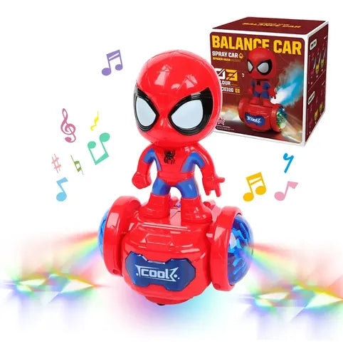 Voiture Équilibrée Spider-Man – Lumières LED & Musique
