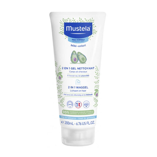 GEL NETTOYANT 2EN1 CHEVEUX ET CORPS 200ML-MUSTELA