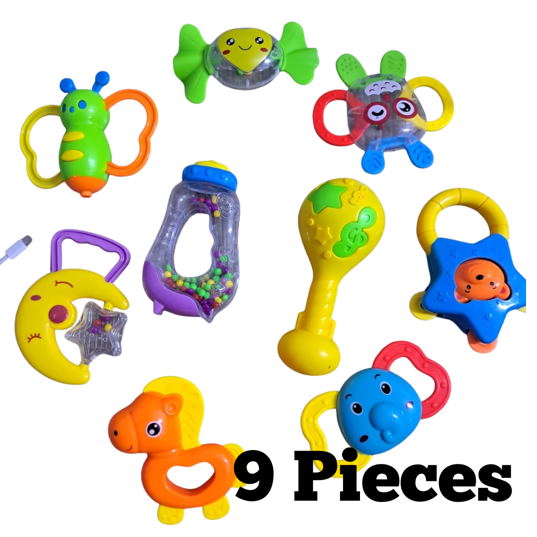 Ensemble de hochets pour bébé  9 Piece  (Multicolore)