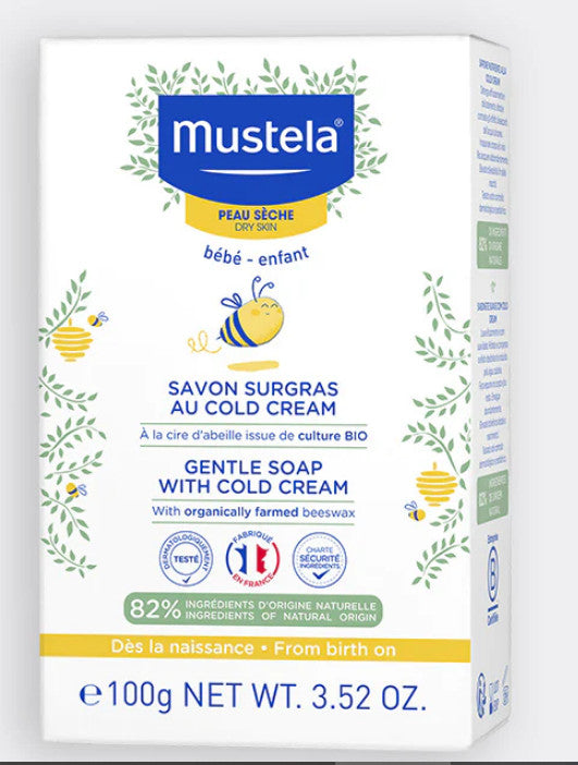 Savon surgras au Cold Cream à la cire d'abeille BIO Mustela