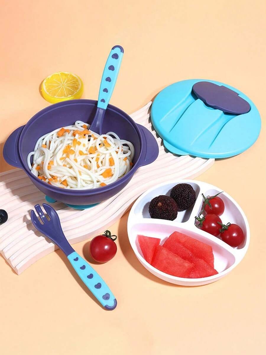 Assiette avec Base à succion , bol et cuillère
