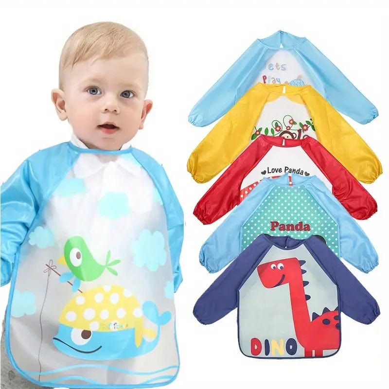 Bavoir imperméable à manches longues