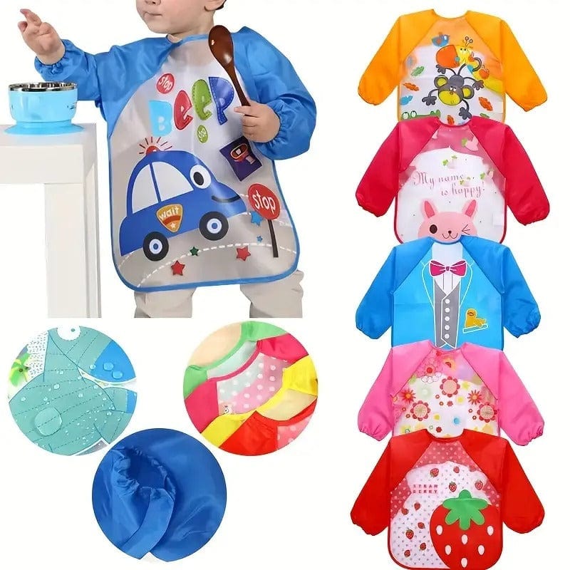 Bavoir imperméable à manches longues