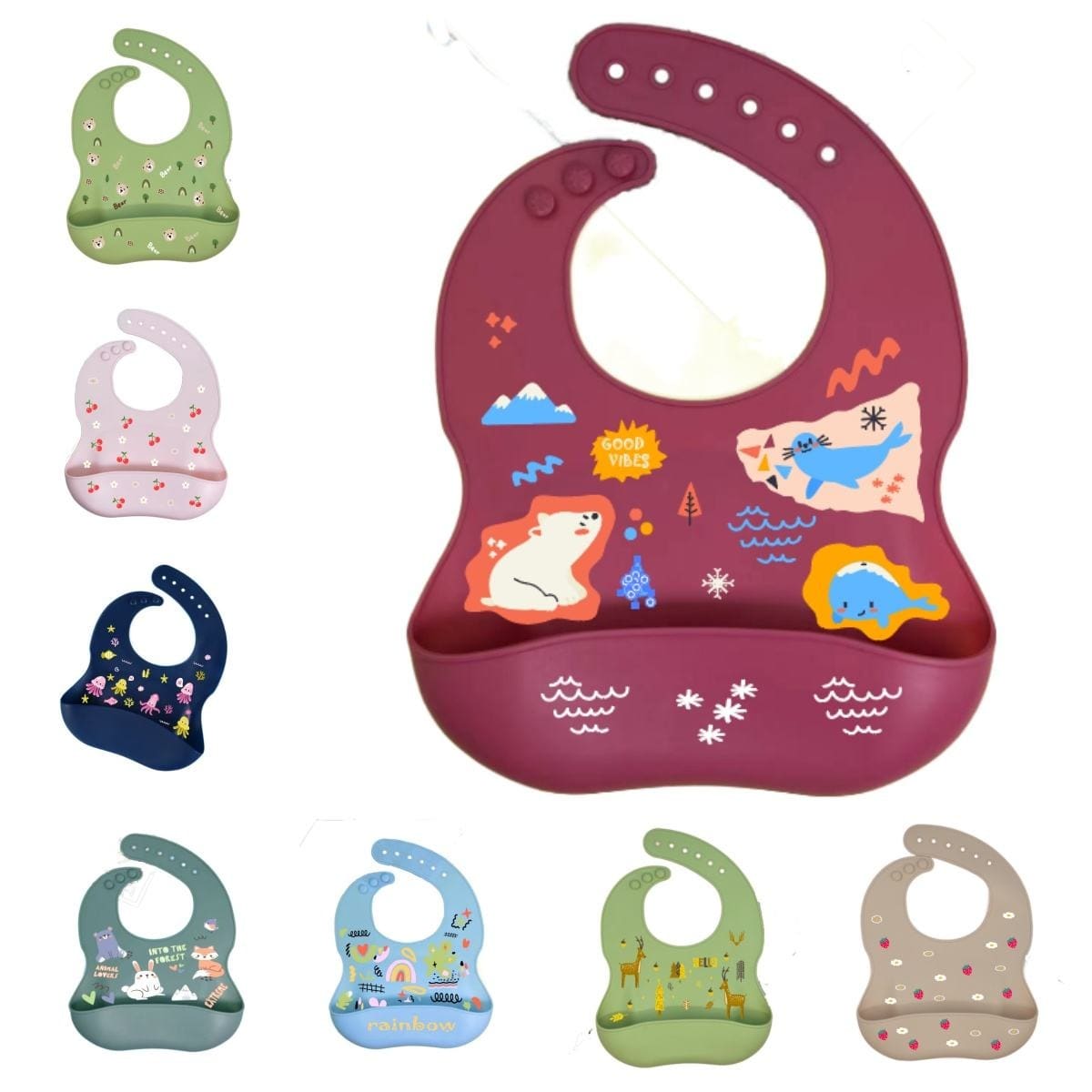 Bavoir silicone Modèle 2025 Grand taille