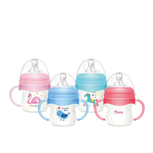 Biberon Momeasy Col Large 120 ml avec Poignées – Tétine Souple