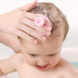 Brosse de bain pour bébé, exfoliant en silicone pour le massage de la croûte de lait