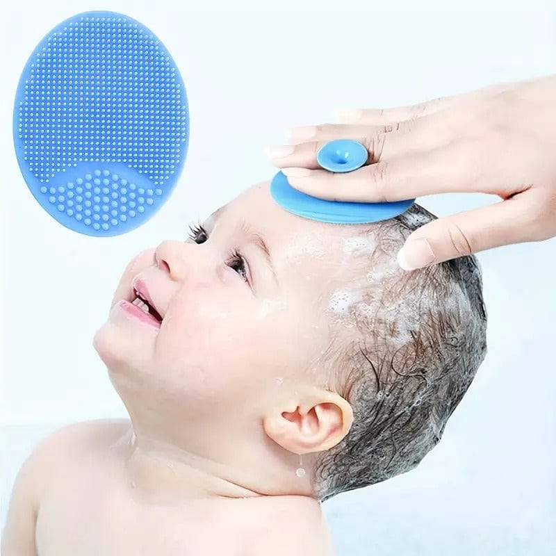 Brosse de bain pour bébé, exfoliant en silicone pour le massage de la croûte de lait