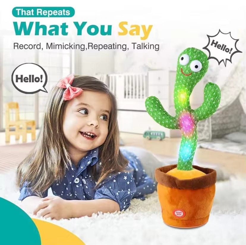 Cactus Dansant Parlant – 120 Chansons, Lumières LED & Enregistrement