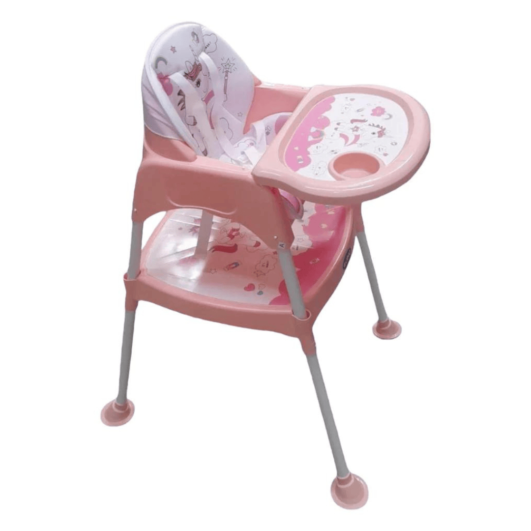 Chaise haute rembourrée 3-en-1 pour bébé, table de travail -  Vert