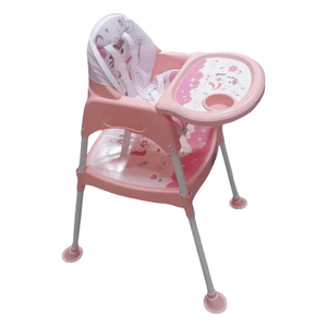Chaise haute rembourrée 3-en-1 pour bébé, table de travail -  Vert