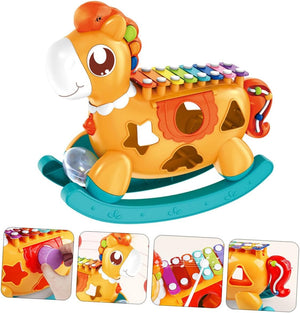 Cheval Musical avec Formes – Jouet Éducatif Huanger 31 cm