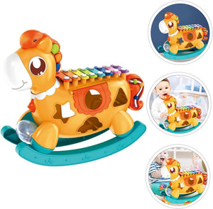 Cheval Musical avec Formes – Jouet Éducatif Huanger 31 cm