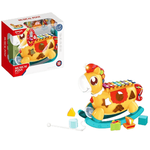 Cheval Musical avec Formes – Jouet Éducatif Huanger 31 cm