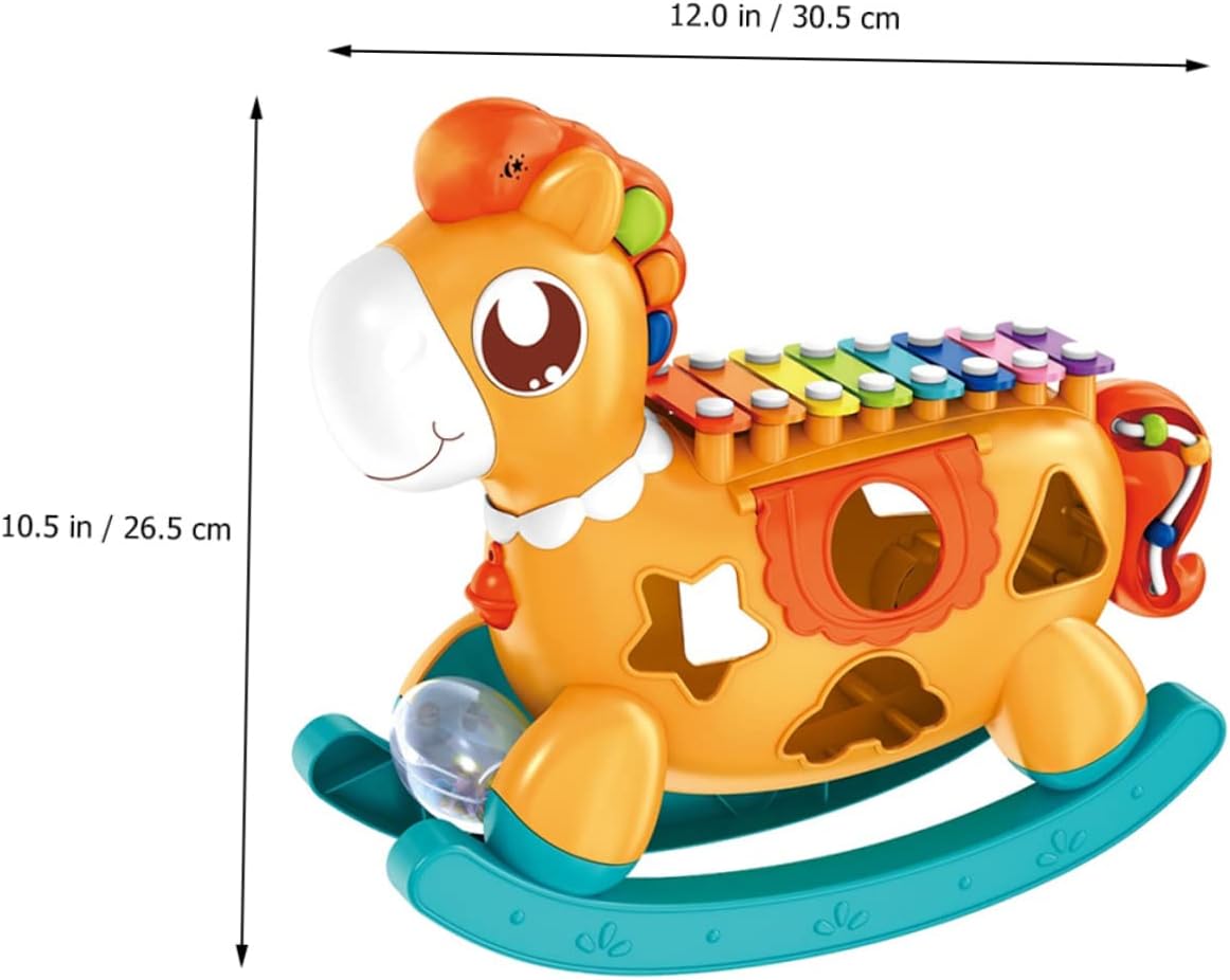 Cheval Musical avec Formes – Jouet Éducatif Huanger 31 cm
