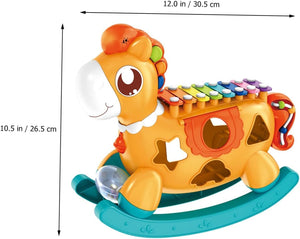 Cheval Musical avec Formes – Jouet Éducatif Huanger 31 cm