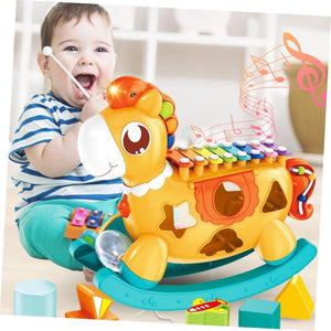 Cheval Musical avec Formes – Jouet Éducatif Huanger 31 cm