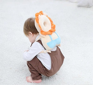 Coussin de Protection Tête Bébé beaig Orange Bleu