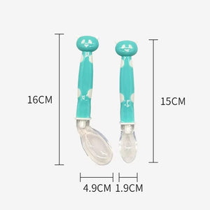 Cuillère d'entraînement en Silicone pour bébé
