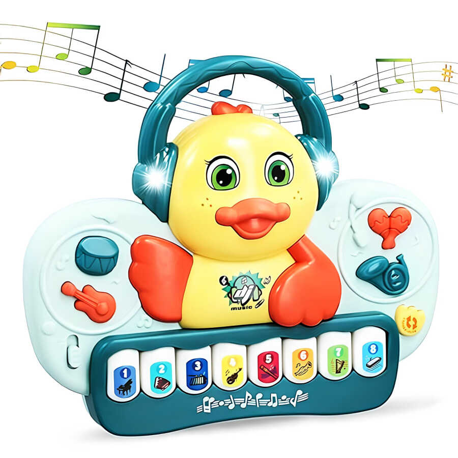 Piano Canard Musical avec Lumières – Jouet Éducatif Enfant