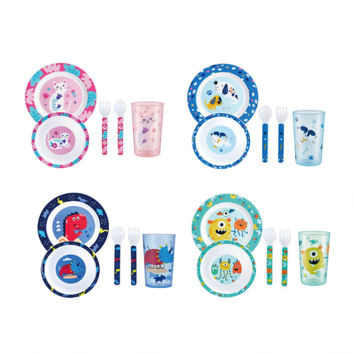 Set Repas Enfant 5 Pièces en Fibre de Bambou – Design Grenouille Écologique