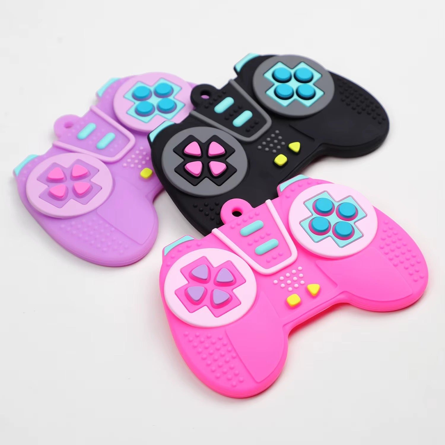 Manette de Jeu avec Picots Massage -Jouet de Dentition Bébé en Silicone