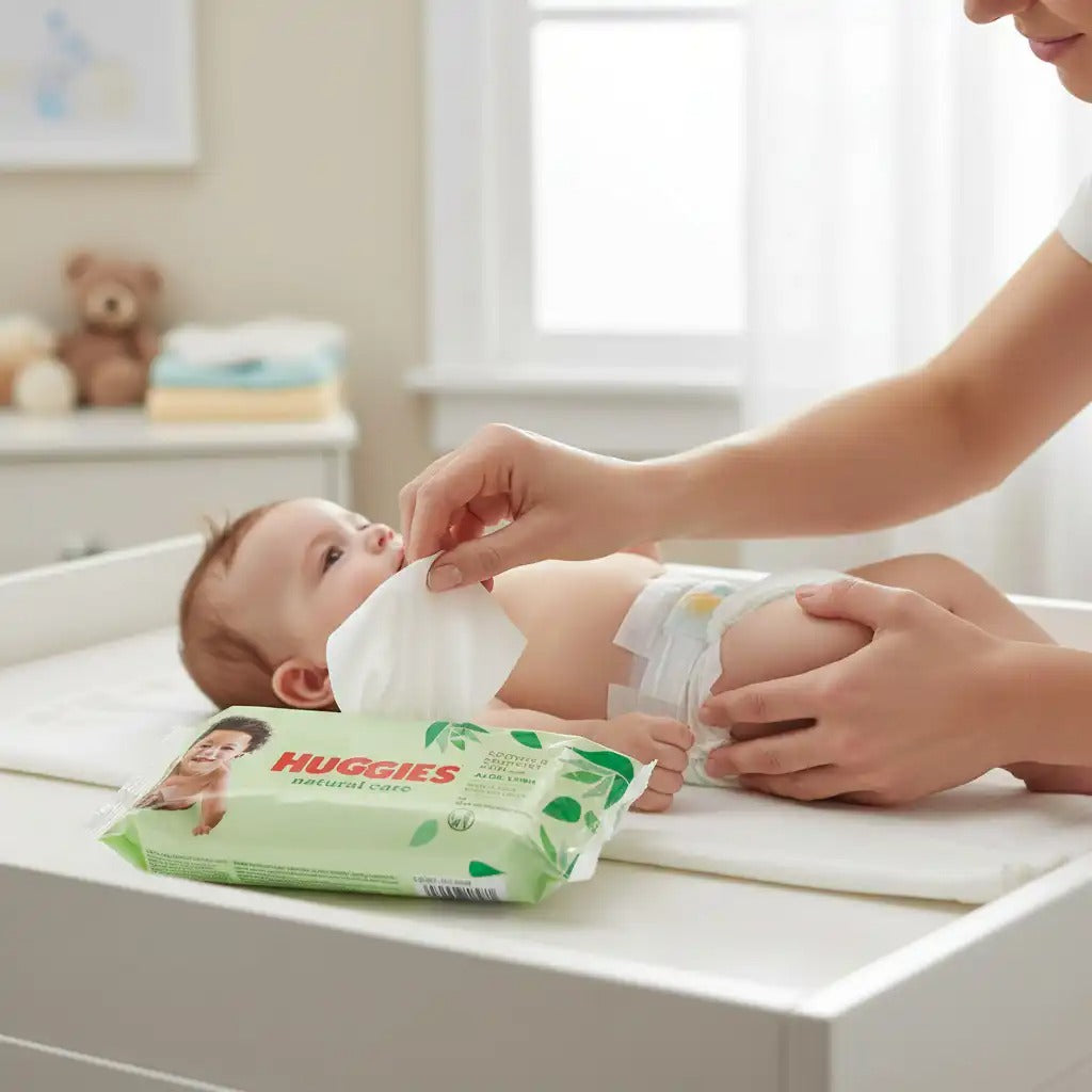 Lingettes Bébé Huggies Natural Care – Douceur & Protection Naturelle