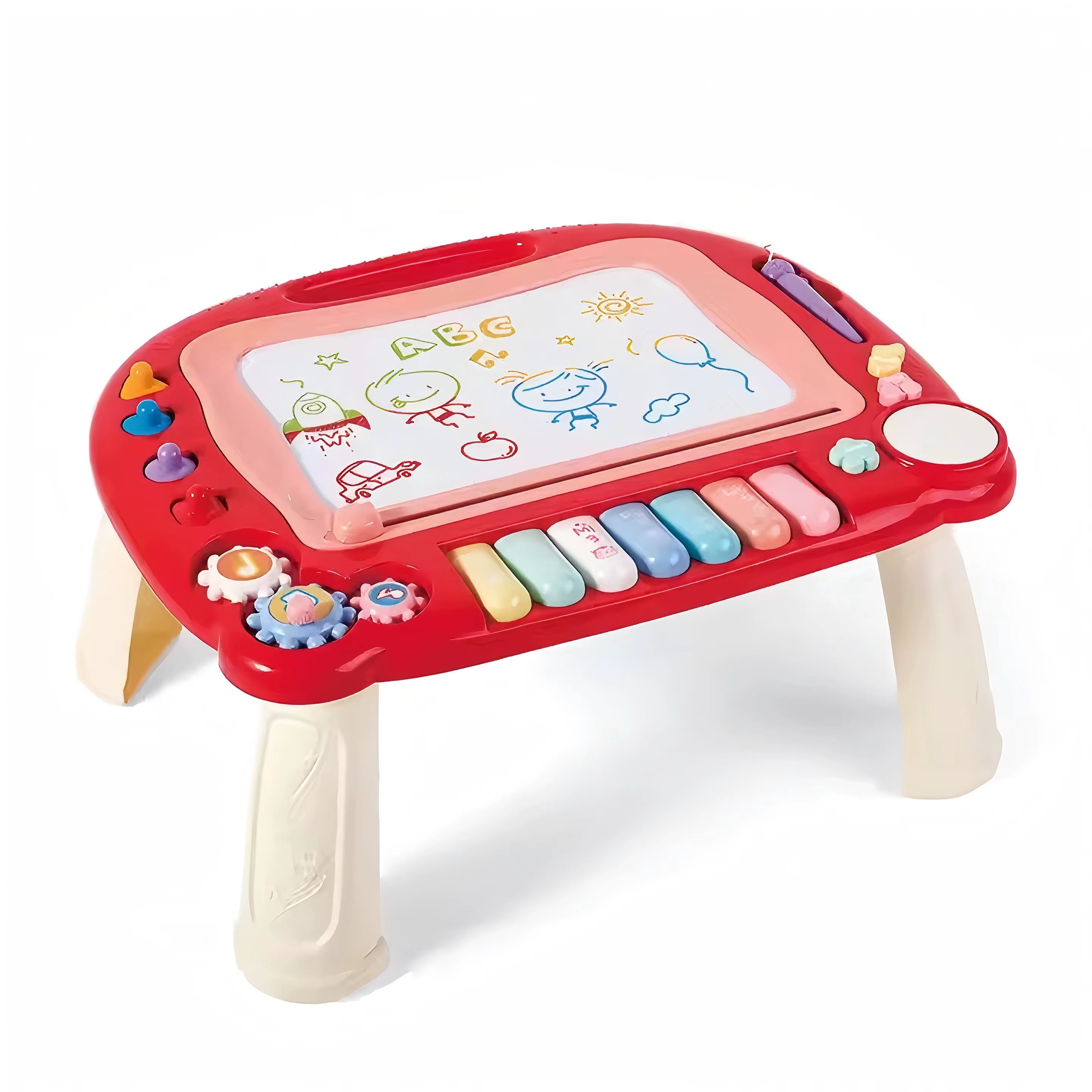 Table Éducative Musicale Enfant – Piano, Dessin & Écriture Magnétique