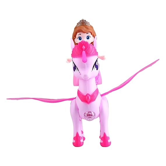 Poupée Princesse Musicale Dansante – Marche, Rotation 360° & Lumières LED