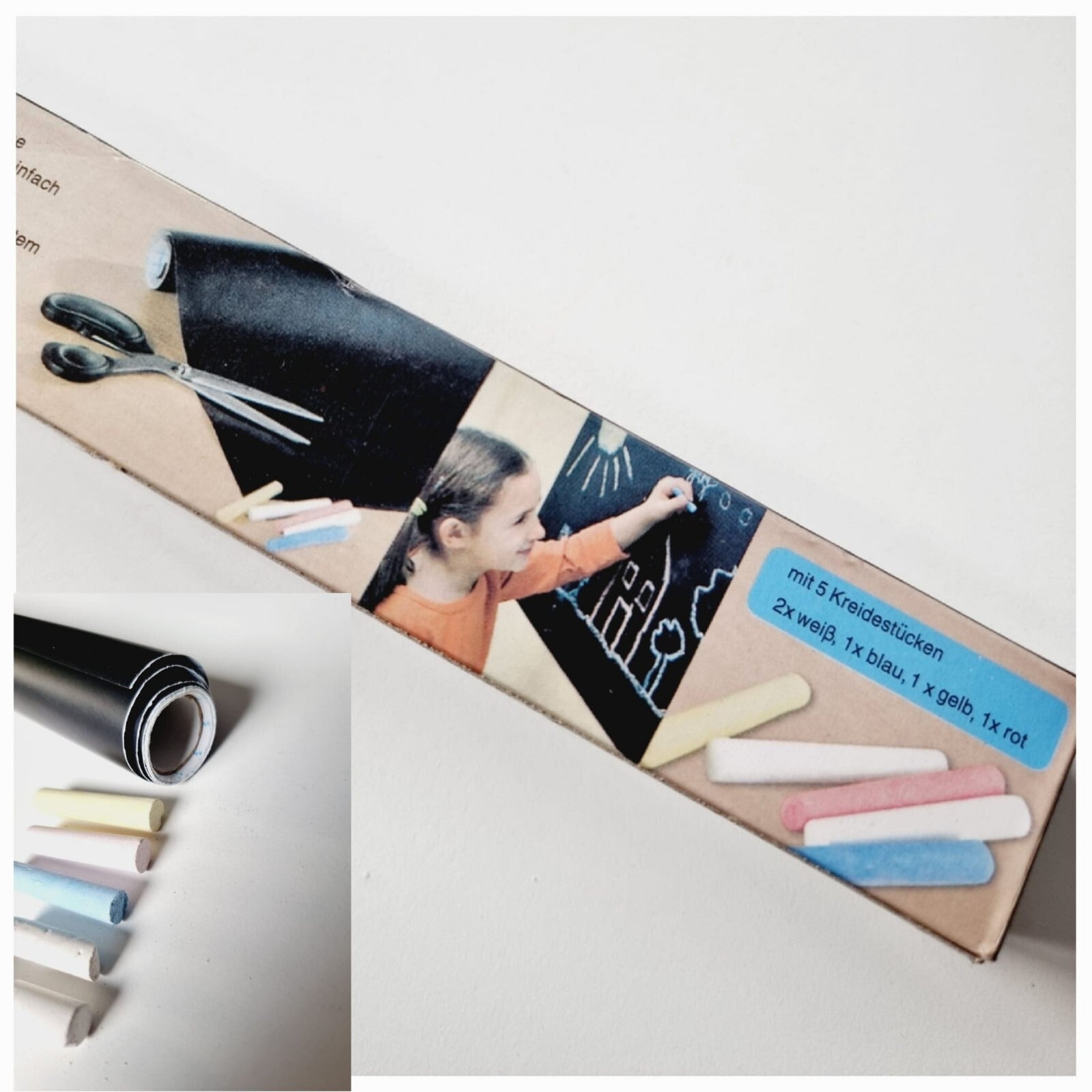 Sticker Tableau Noir Autocollant – Vinyle Effaçable 45 × 200 cm