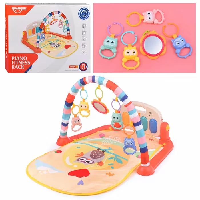 Tapis d'Éveil Bébé avec Piano Musical – Gym Multifonction