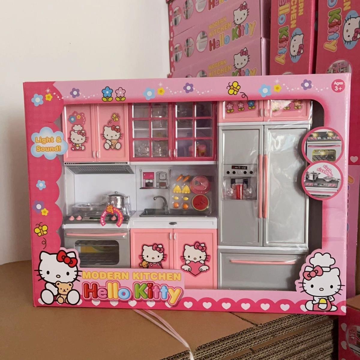 Cuisine Enfant Hello Kitty – Set Mini Cuisine avec Réfrigérateur & Micro-ondes