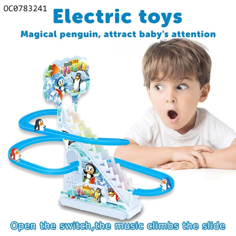 Circuit Pingouin Escalier & Toboggan – Jeu Interactif à Pistes