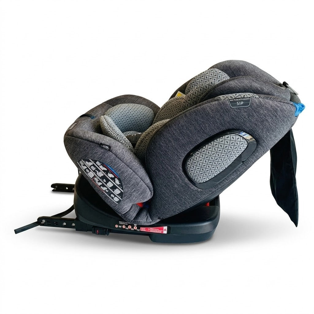 Siège Auto Kidilo 360° ISOFIX Gris Clair – Évolutif 0 à 36 kg