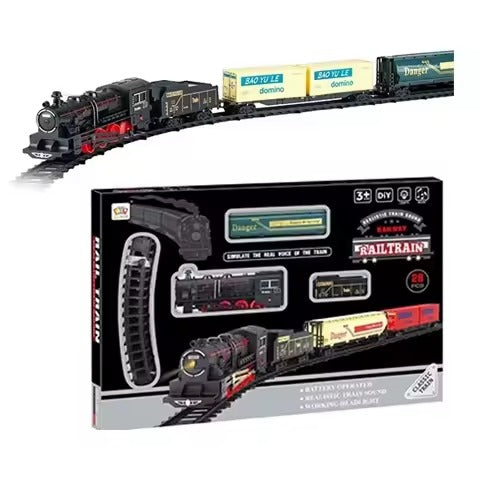 Train Électrique avec Rails – Jeu Éducatif Lumineux & Musical