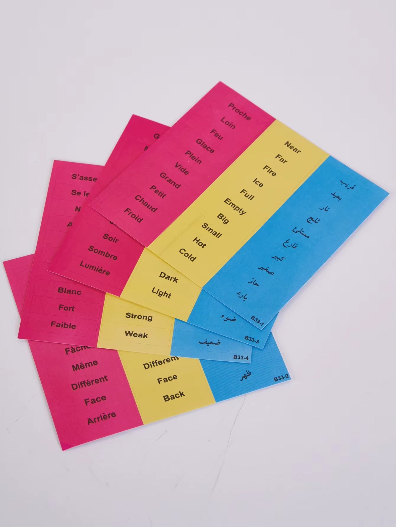 Jeu de Cartes Éducatif – Vocabulaire Arabe pour Enfants