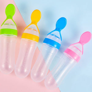 Pack 3 Articles (Silicone Biberon A Cuillère  + Sucette du Fruit +Boîte de rangement  4 étages)