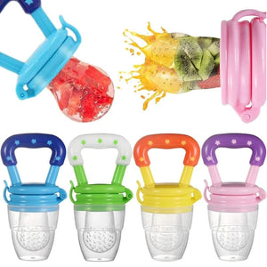 Pack 3 Articles (Silicone Biberon A Cuillère  + Sucette du Fruit +Boîte de rangement  4 étages)