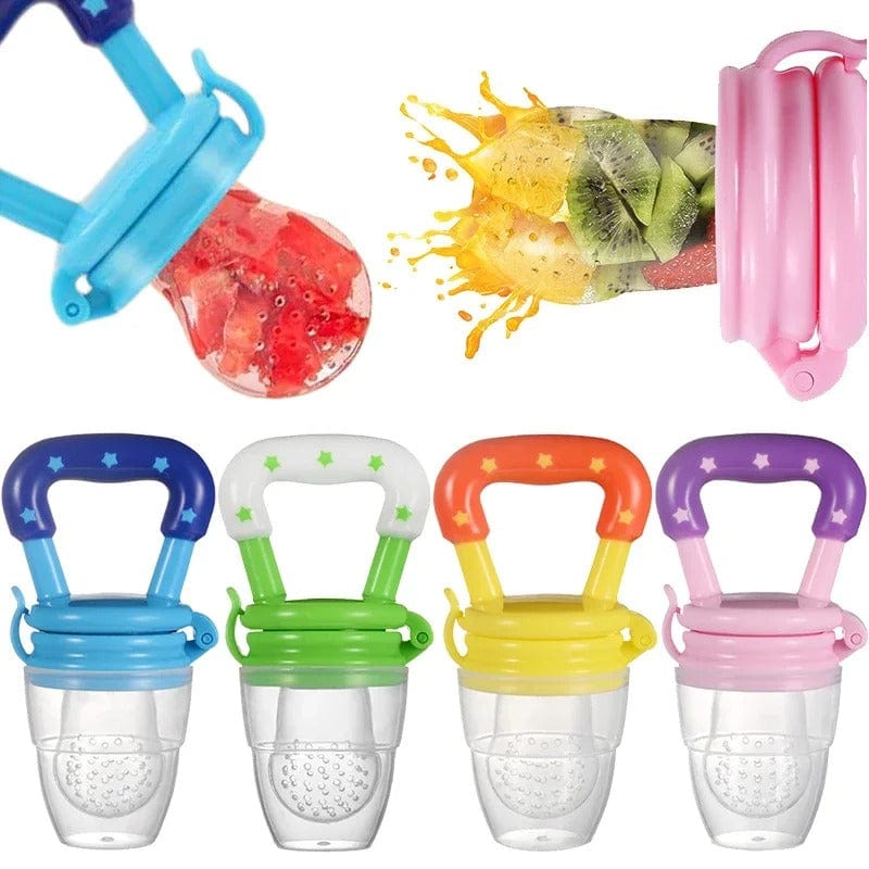 Pack 3 Articles (Silicone Biberon A Cuillère  + Sucette du Fruit +Boîte de rangement  4 étages)