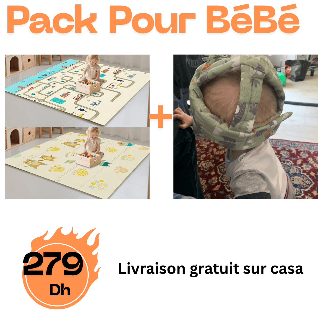 Pack Aventure Sécurisée : Tapis de Jeu Pliable et Casque de Protection