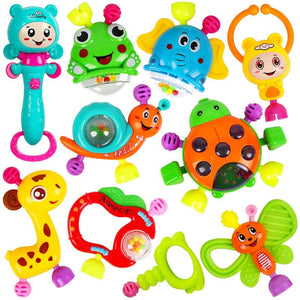 Pack de Biberon en Silicone + Hochet jouet 10 pcs