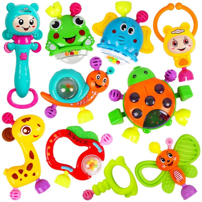 Pack de Biberon en Silicone + Hochet jouet 10 pcs